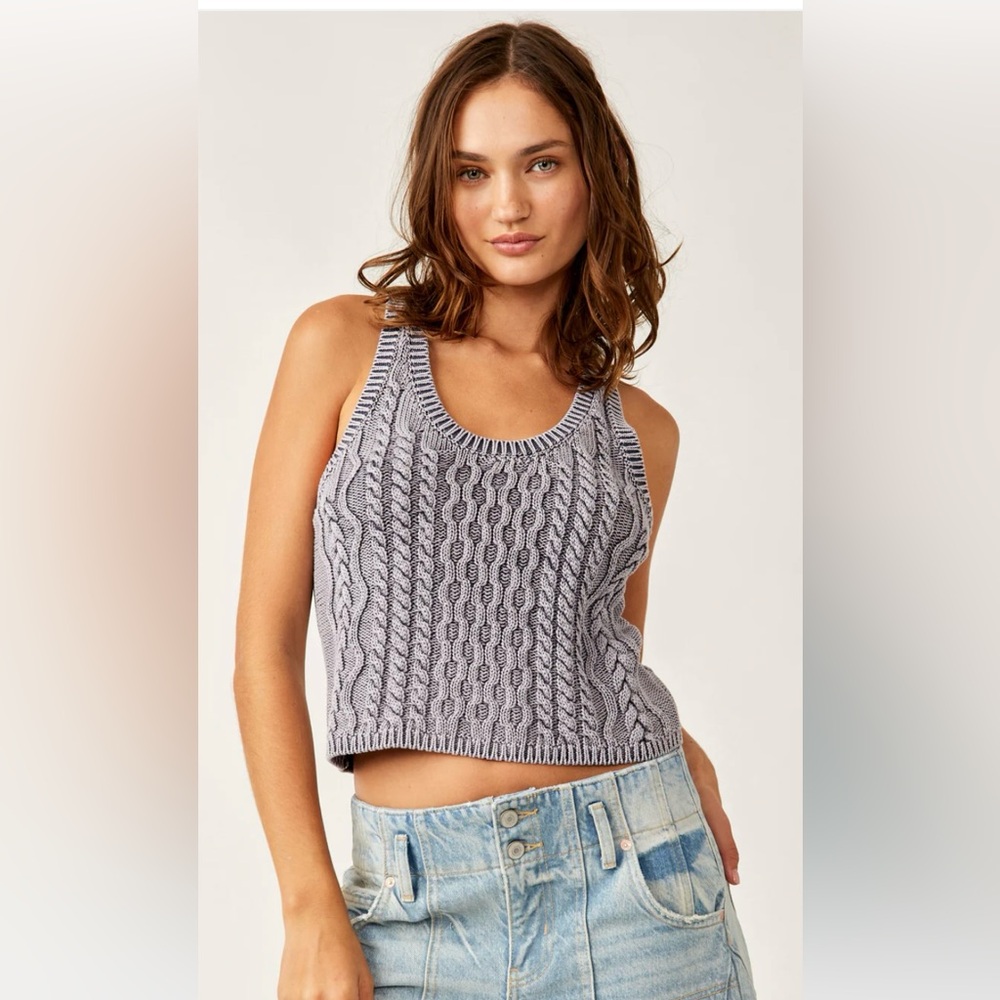 NWT Free People High Tide Cable Tank